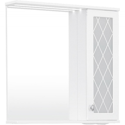 Зеркало со шкафом Volna Milena 70 R zsMLN70.R-01 с подсветкой Белое