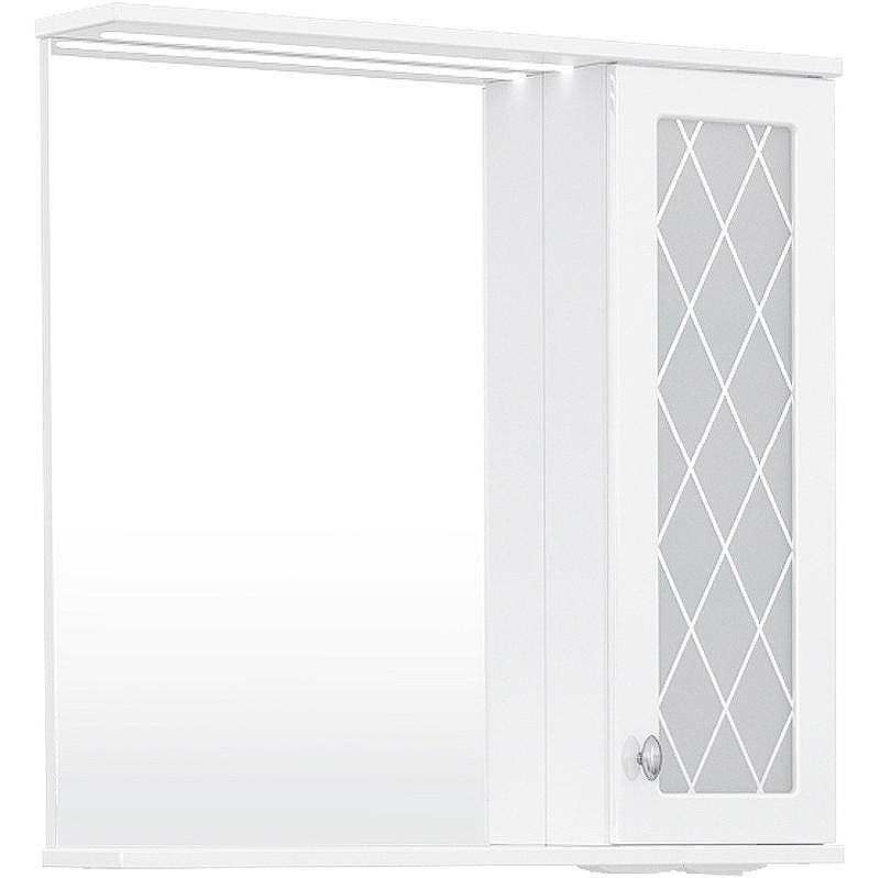 Зеркало со шкафом Volna Milena 70 R zsMLN70.R-01 с подсветкой Белое, купить, цена, заказать, магазин, доставка, скидка, промокод, купить, цена, заказать, магазин, доставка, скидка, промокод