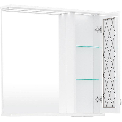 Зеркало со шкафом Volna Milena 70 R zsMLN70.R-01 с подсветкой Белое