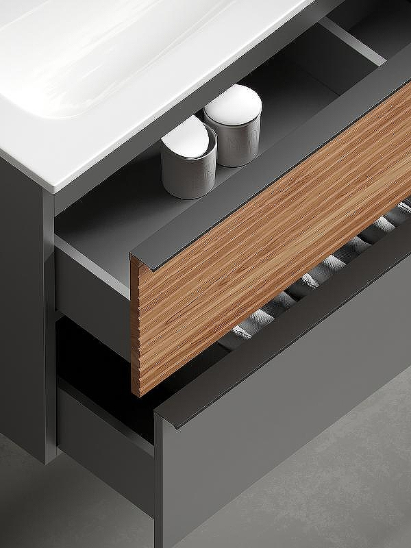 Тумба под раковину Sancos Delta 100 DL100GR подвесная Дуб красный Графит, купить, цена, заказать, магазин, доставка, скидка, промокод, купить, цена, заказать, магазин, доставка, скидка, промокод