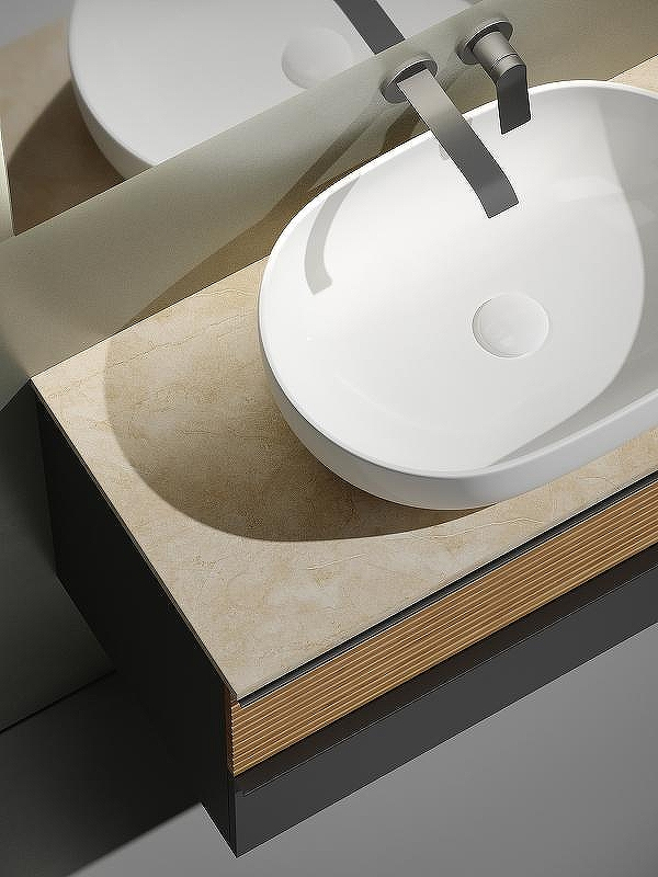 Тумба под раковину Sancos Delta 100 DL100GR подвесная Дуб красный Графит, купить, цена, заказать, магазин, доставка, скидка, промокод, купить, цена, заказать, магазин, доставка, скидка, промокод