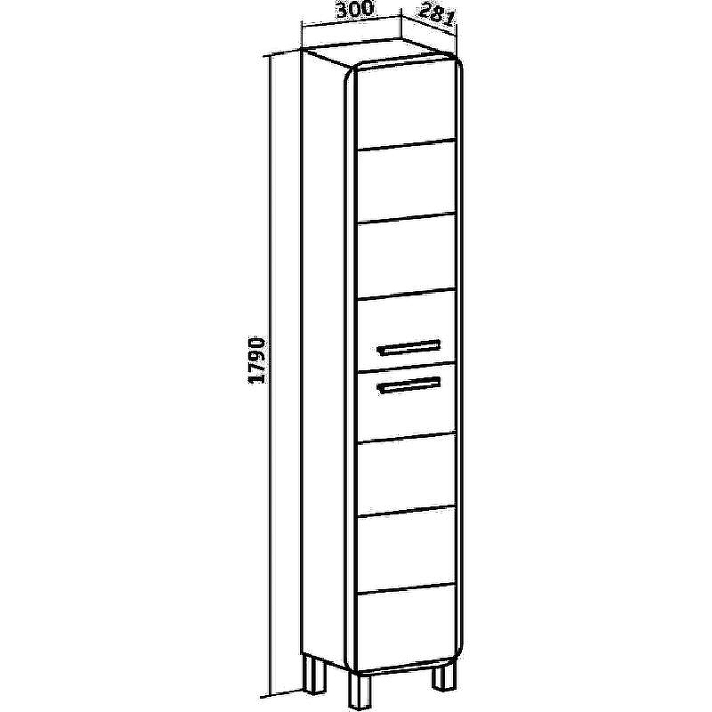 Шкаф пенал Runo Эрика 30 УТ000003637 Белый, купить, цена, заказать, магазин, доставка, скидка, промокод, купить, цена, заказать, магазин, доставка, скидка, промокод