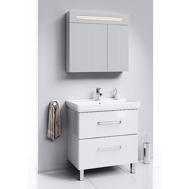 Зеркальный шкаф Aqwella Нео 80 Neo.04.08 с подсветкой Белый, купить, цена, заказать, магазин, доставка, скидка, промокод, купить, цена, заказать, магазин, доставка, скидка, промокод