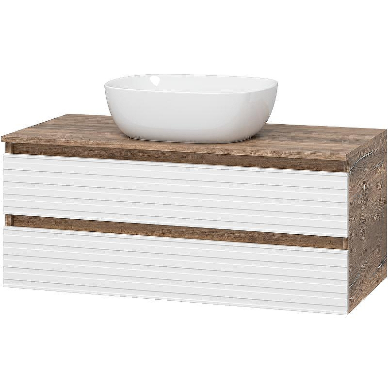 Тумба под раковину Brevita Dakota 100 DAK-09100-19/01-2Я подвесная Белая матовая Дуб Галифакс олово, купить, цена, заказать, магазин, доставка, скидка, промокод, купить, цена, заказать, магазин, доставка, скидка, промокод