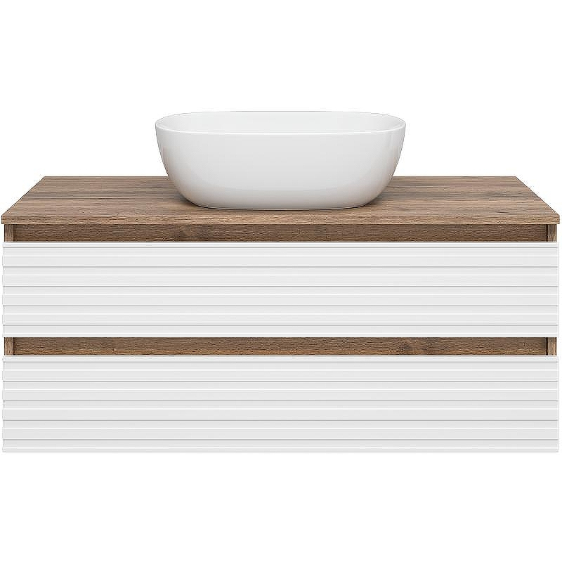 Тумба под раковину Brevita Dakota 100 DAK-09100-19/01-2Я подвесная Белая матовая Дуб Галифакс олово, купить, цена, заказать, магазин, доставка, скидка, промокод, купить, цена, заказать, магазин, доставка, скидка, промокод