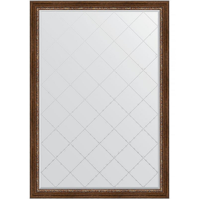 Зеркало Evoform Exclusive-G 186х131 BY 4492 с гравировкой в багетной раме - Римская бронза 88