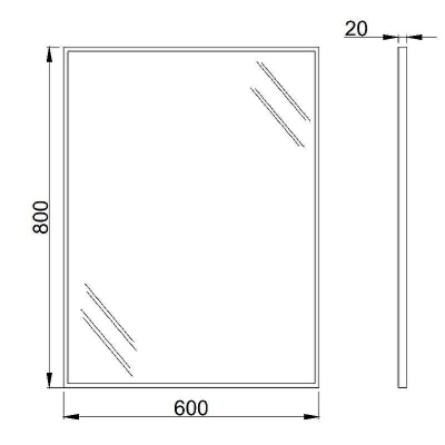 Зеркало Nofer 60 08052.B Хром