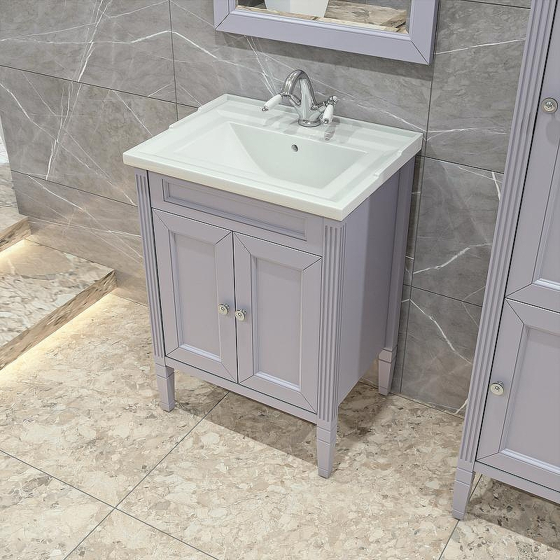 Тумба под раковину Caprigo Albion Concept 60 34010-SF028 Серая матовая, купить, цена, заказать, магазин, доставка, скидка, промокод, купить, цена, заказать, магазин, доставка, скидка, промокод