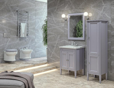 Тумба под раковину Caprigo Albion Concept 60 34010-SF028 Серая матовая