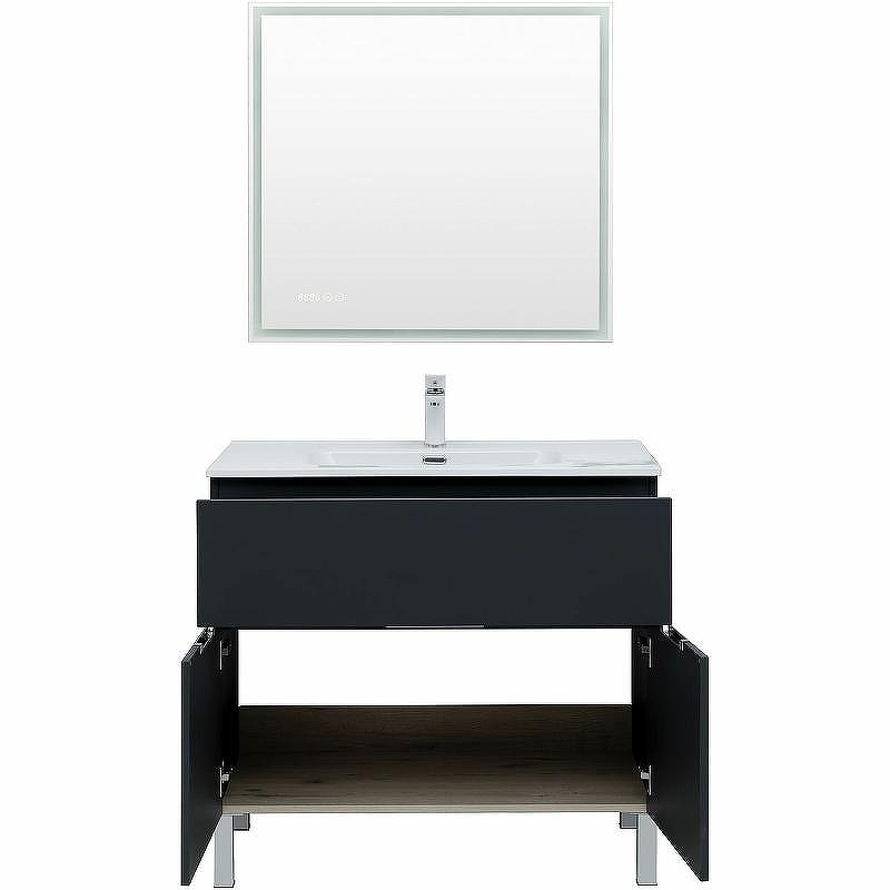 Тумба под раковину Aquanet Алвита New 90 303911 Антрацит, купить, цена, заказать, магазин, доставка, скидка, промокод, купить, цена, заказать, магазин, доставка, скидка, промокод