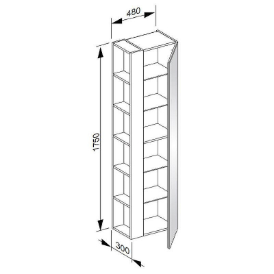 Шкаф пенал Keuco Plan 48 32931 300002 Белый