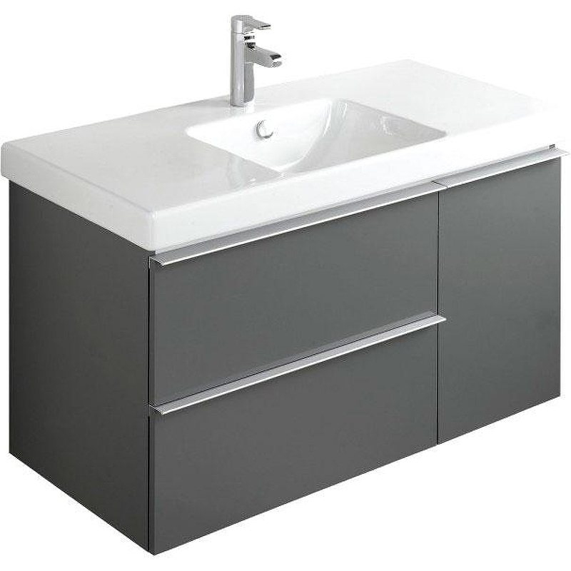 Тумба под раковину Jacob Delafon Odeon Up 100 EB891-N14 подвесная Серый антрацит, купить, цена, заказать, магазин, доставка, скидка, промокод, купить, цена, заказать, магазин, доставка, скидка, промокод