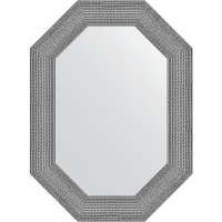 Зеркало Evoform Polygon 76х56 BY 7289 в багетной раме - Серебряная кольчуга 88, купить, цена, заказать, магазин, доставка, скидка, промокод, купить, цена, заказать, магазин, доставка, скидка, промокод