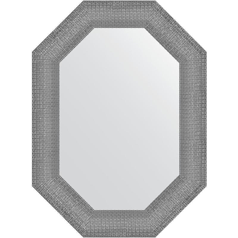 Зеркало Evoform Polygon 76х56 BY 7289 в багетной раме - Серебряная кольчуга 88, купить, цена, заказать, магазин, доставка, скидка, промокод, купить, цена, заказать, магазин, доставка, скидка, промокод