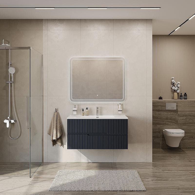 Тумба под раковину Cezares Duet-N 100 DUET-N-1000-2C-SO-GR-P подвесная Grafito, купить, цена, заказать, магазин, доставка, скидка, промокод, купить, цена, заказать, магазин, доставка, скидка, промокод