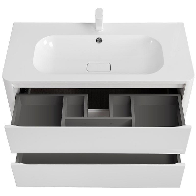 Тумба под раковину Cezares Relax 100 RELAX-1000-2C-SO-BL подвесная Bianco Lucido