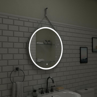 Зеркало Art&Max Milan AM-Mil-650-DS-F с подсветкой с сенсорным выключателем Белое