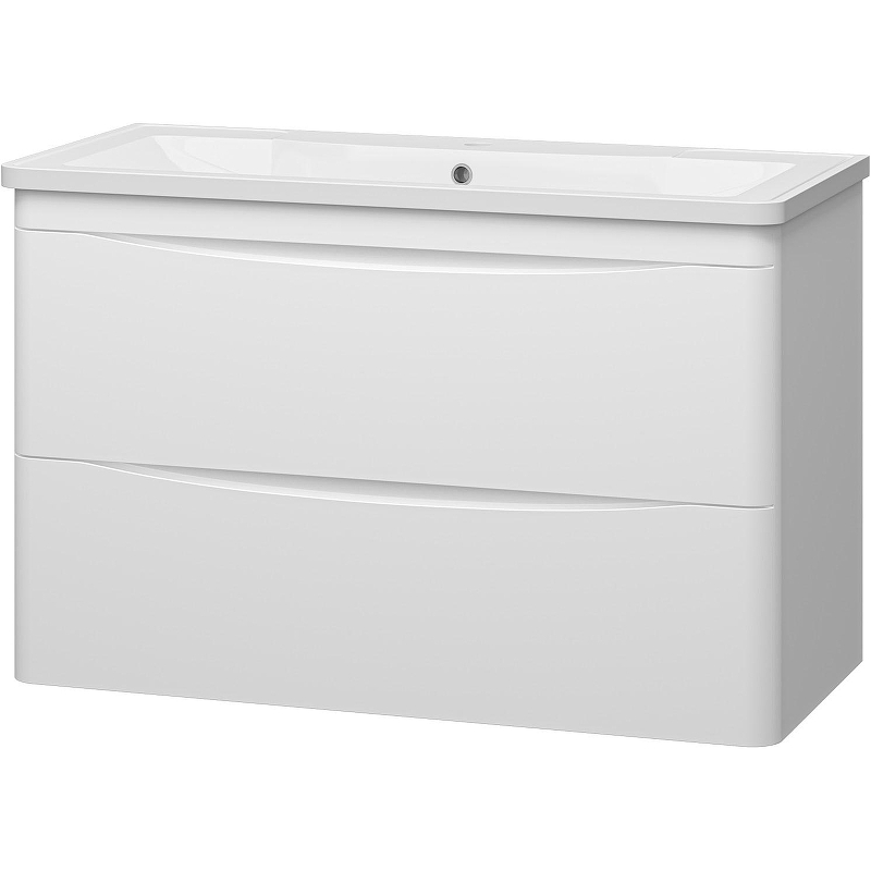 Тумба с раковиной Misty Атлантик 100 УТ000011693 подвесная Белая, купить, цена, заказать, магазин, доставка, скидка, промокод, купить, цена, заказать, магазин, доставка, скидка, промокод