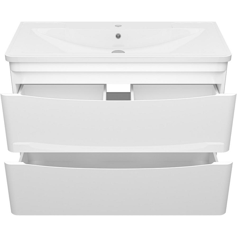 Тумба с раковиной Misty Атлантик 100 УТ000011693 подвесная Белая, купить, цена, заказать, магазин, доставка, скидка, промокод, купить, цена, заказать, магазин, доставка, скидка, промокод