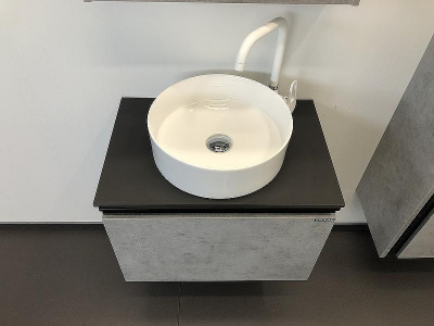 Тумба с раковиной Comforty Эдинбург 60 00-00002782 подвесная Бетон светлый