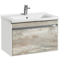 Тумба под раковину Aquaton Капри 80 1A230201KPDA0 подвесная Бетон пайн Белая, купить, цена, заказать, магазин, доставка, скидка, промокод, купить, цена, заказать, магазин, доставка, скидка, промокод