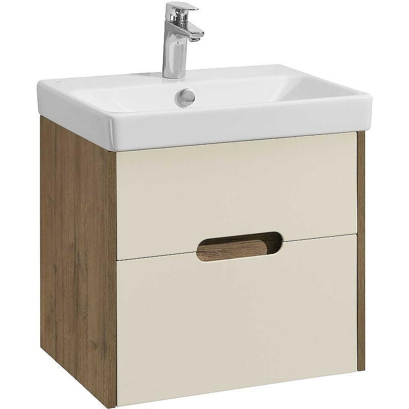 Тумба под раковину Aquaton Оливия 55 1A254201OLVG0 подвесная Бежевый Дуб Веллингтон, купить, цена, заказать, магазин, доставка, скидка, промокод, купить, цена, заказать, магазин, доставка, скидка, промокод