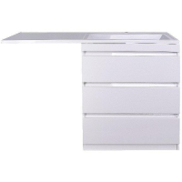 Тумба под раковину Style Line Даллас 130 Люкс Plus СС-00000558 Белая, купить, цена, заказать, магазин, доставка, скидка, промокод, купить, цена, заказать, магазин, доставка, скидка, промокод