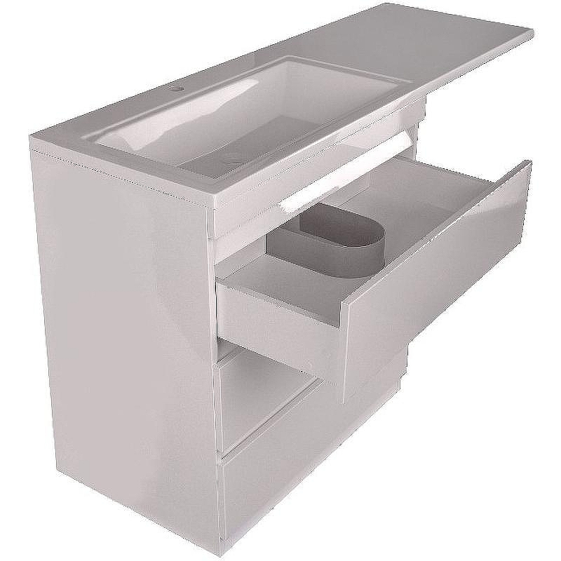 Тумба под раковину Style Line Даллас 130 Люкс Plus СС-00000558 Белая, купить, цена, заказать, магазин, доставка, скидка, промокод, купить, цена, заказать, магазин, доставка, скидка, промокод