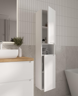 Шкаф пенал ЗОВ Дион 30 DPBM подвесной цвет Белый матовый