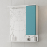 Зеркало со шкафом Onika Марви 60 R 206089 с подсветкой цвет Белый Бирюзовый, купить, цена, заказать, магазин, доставка, скидка, промокод, купить, цена, заказать, магазин, доставка, скидка, промокод