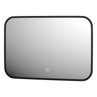 Зеркало Defesto Aura 60х40 DF 2962SH с подсветкой 17W-4500K/Сенсорный выключатель/Нейтральный белый свет/Черная рама, купить, цена, заказать, магазин, доставка, скидка, промокод, купить, цена, заказать, магазин, доставка, скидка, промокод