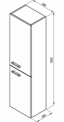 Шкаф пенал Ravak SB Chrome 39 L X000000966 подвесной Капучино Белый