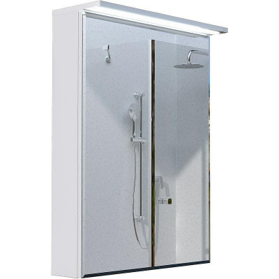 Зеркальный шкаф 1MarKa Соната 60 Ц0000007617 с подсветкой Белый глянец