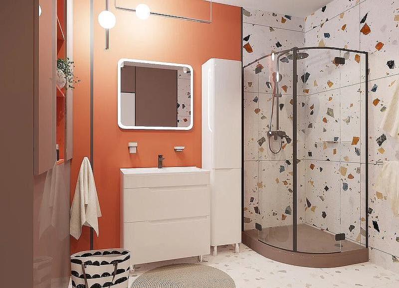 Тумба с раковиной Эстет Kare Luxe 80 ФР-00005719 Белая, купить, цена, заказать, магазин, доставка, скидка, промокод, купить, цена, заказать, магазин, доставка, скидка, промокод