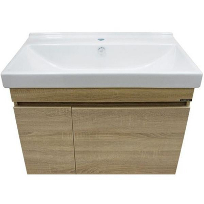 Тумба с раковиной Comforty Тромсе 80 00004142219 подвесная Дуб сонома