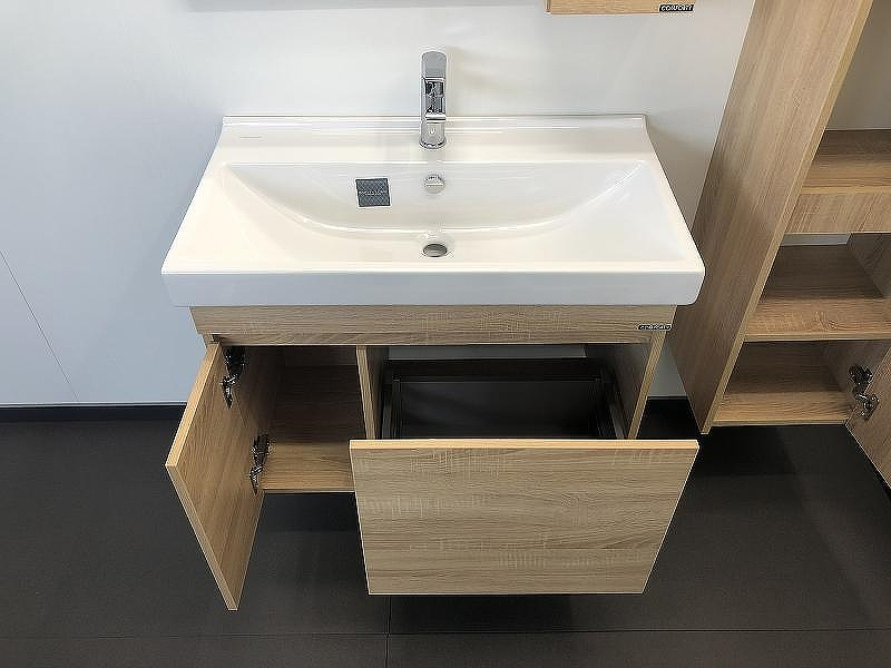 Тумба с раковиной Comforty Тромсе 80 00004142219 подвесная Дуб сонома, купить, цена, заказать, магазин, доставка, скидка, промокод, купить, цена, заказать, магазин, доставка, скидка, промокод