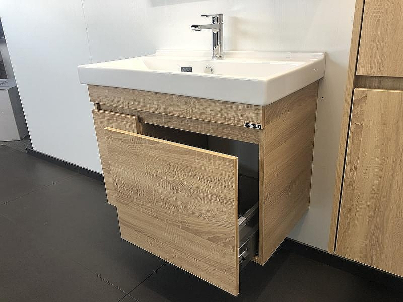 Тумба с раковиной Comforty Тромсе 80 00004142219 подвесная Дуб сонома, купить, цена, заказать, магазин, доставка, скидка, промокод, купить, цена, заказать, магазин, доставка, скидка, промокод