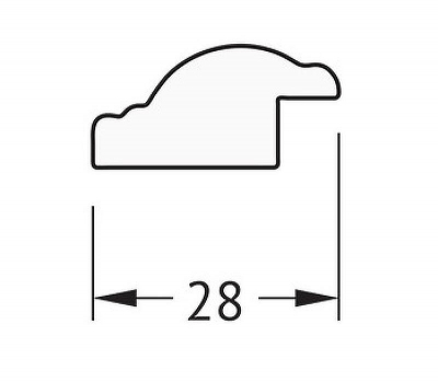 Зеркало Evoform Definite 148х68 BY 0761 в багетной раме - Витой махагон 28