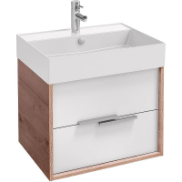 Тумба под раковину Jacob Delafon Vivienne 60 EB1666-E75-J5 подвесная Белая глянцевая Дуб давос натуральный, купить, цена, заказать, магазин, доставка, скидка, промокод, купить, цена, заказать, магазин, доставка, скидка, промокод