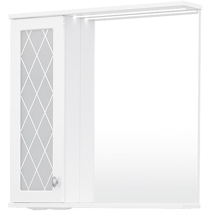 Зеркало со шкафом Volna Milena 70 L zsMLN70.L-01 с подсветкой Белое, купить, цена, заказать, магазин, доставка, скидка, промокод, купить, цена, заказать, магазин, доставка, скидка, промокод