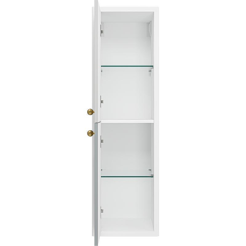 Шкаф пенал Brevita 50 Shades of Grey Анастейша 35 L Ана-05035-01-01Л подвесной Белый матовый Серый матовый, купить, цена, заказать, магазин, доставка, скидка, промокод, купить, цена, заказать, магазин, доставка, скидка, промокод