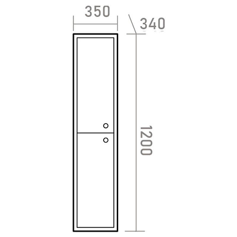 Шкаф пенал Brevita 50 Shades of Grey Анастейша 35 L Ана-05035-01-01Л подвесной Белый матовый Серый матовый, купить, цена, заказать, магазин, доставка, скидка, промокод, купить, цена, заказать, магазин, доставка, скидка, промокод