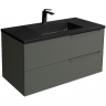Тумба с раковиной Parly Spa Rhea 80 Rhea80 10133 подвесная Серая матовая, купить, цена, заказать, магазин, доставка, скидка, промокод, купить, цена, заказать, магазин, доставка, скидка, промокод