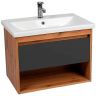 Тумба под раковину VIANT Бостон 60 VBOS60COG-T1YP подвесная Графит матовый Дуб Вотан, купить, цена, заказать, магазин, доставка, скидка, промокод, купить, цена, заказать, магазин, доставка, скидка, промокод