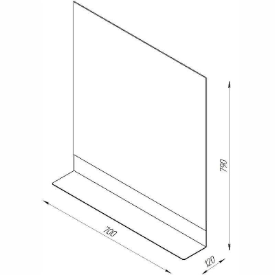 Зеркало Sanflor Тайлер 70 С16635 с полкой Черный муар
