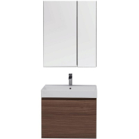 Комплект мебели для ванной Aquanet Нью-Йорк 70 211660 подвесной Шпон Орех, купить, цена, заказать, магазин, доставка, скидка, промокод, купить, цена, заказать, магазин, доставка, скидка, промокод