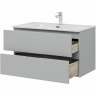 Тумба под раковину Aquanet Алвита New 90 303922 подвесная Серая матовая, купить, цена, заказать, магазин, доставка, скидка, промокод, купить, цена, заказать, магазин, доставка, скидка, промокод