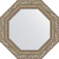 Зеркало Evoform Octagon 55х55 BY 3775 в багетной раме - Виньетка античное серебро 85, купить, цена, заказать, магазин, доставка, скидка, промокод, купить, цена, заказать, магазин, доставка, скидка, промокод