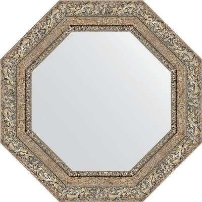Зеркало Evoform Octagon 55х55 BY 3775 в багетной раме - Виньетка античное серебро 85