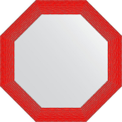 Зеркало Evoform Octagon 77х77 BY 3885 в багетной раме - Красная волна 89